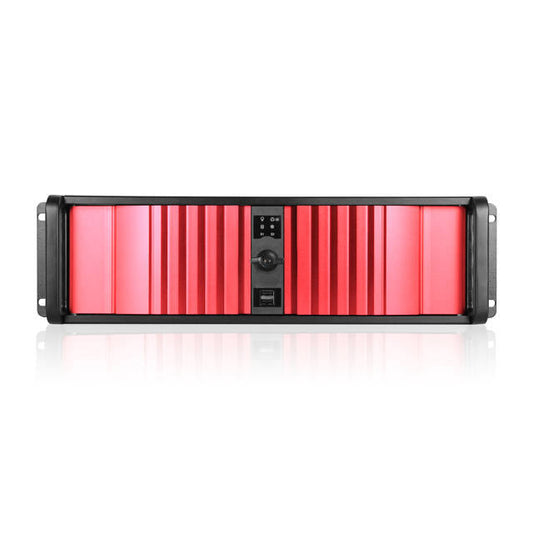 iStarUSA D-300SEA-RD Red 3U Compact Stylish Rackmount Chassis with Sea BEZEL, KMM3_Y8XVL99