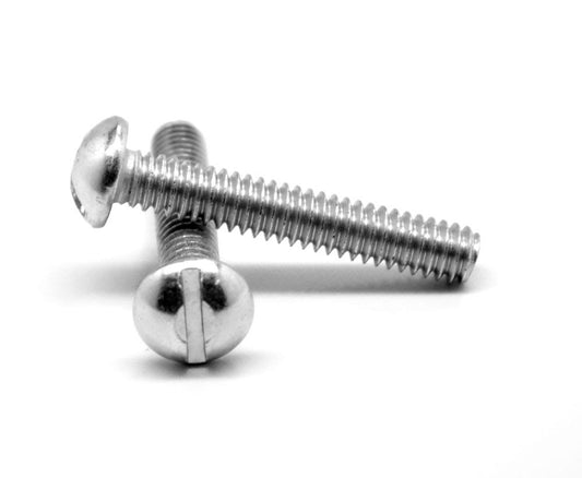 #12-24 x 1 Coarse Thread Machine Screw Slotted Round Head Stainless Steel 18-8 BFJ3_N7WPU50